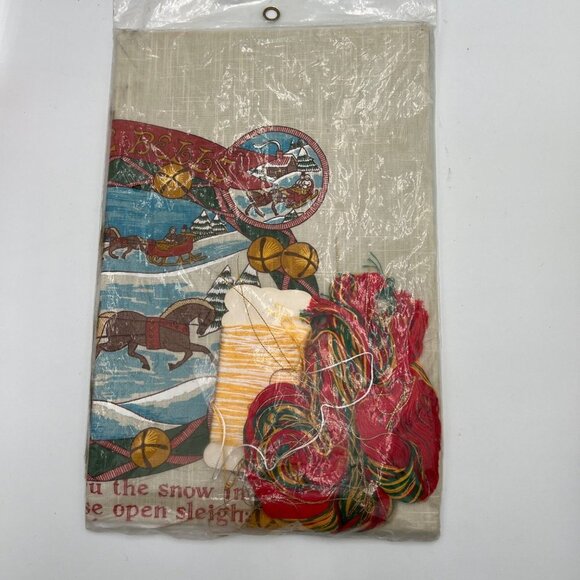 Bucilla Embroidery Jingle Bells 14 x 18 Christmas - Picture 4 of 5